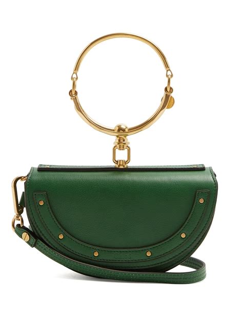 chloe nile minaudiere green|Best.